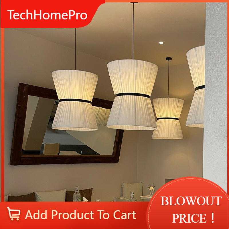 Interior Design Years Of Study - Luminaire suspendu LED en tissu minimaliste