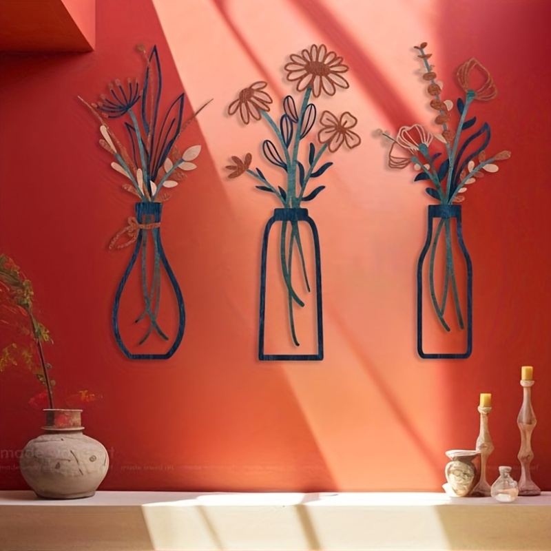 Interior Design Modern - 3 grandes sculptures murales florales -
