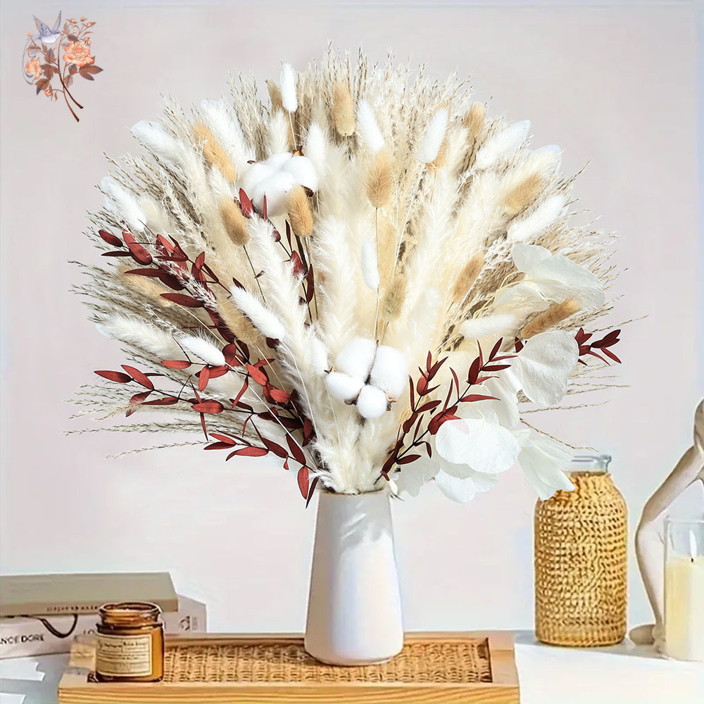 Dried Pampas Bundle - Bouquet de fleurs de Pampa séchées,