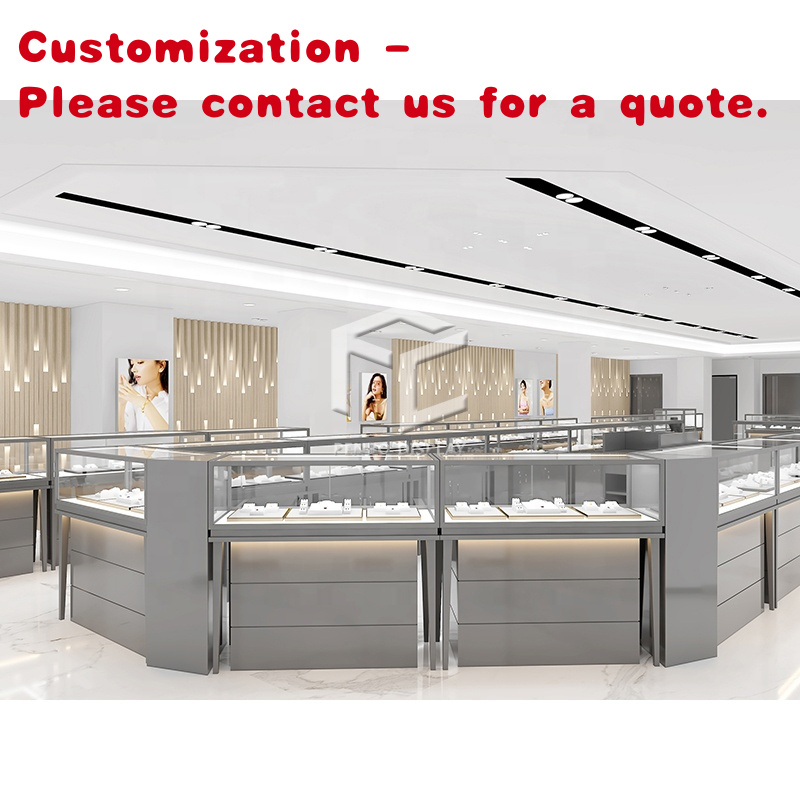 Interior Design Retail - Vitrine de bijoux personnalisée, conception intérieure