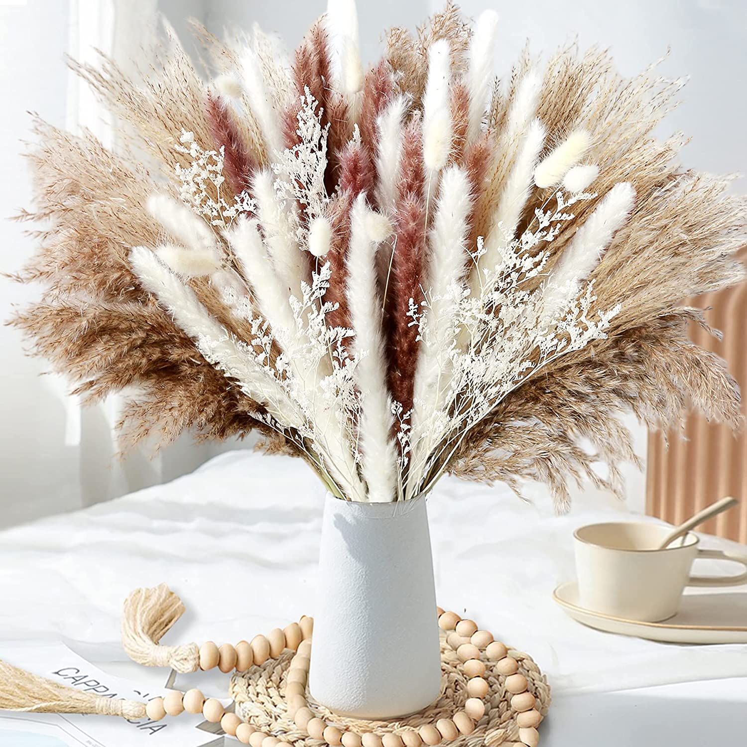 Dried Pampas Bundle - Décoration de table pour la maison,