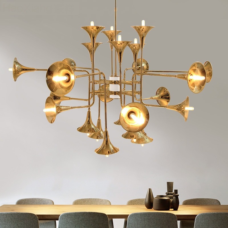 Interior Design Years Of Study - Lampe à suspension trompette nordique pour